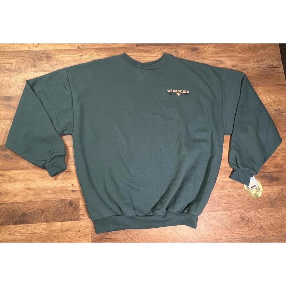 NWT Vintage NOS ART UNLIMITED Wisconsin Duck Pullover Sweatshirt XL Streetwear .